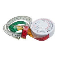 Bifunctional Bmi Measure Tape Waist Circumference Healthy Ruler Automatic Retractable Plastic Tape Measure 1.5-2m Length