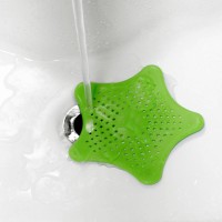 New Kitchen Silicone Colorful Star Sink Filter Bathroom Sucker Floor Drains Shower Hair Sewer Filter Colanders Strainers